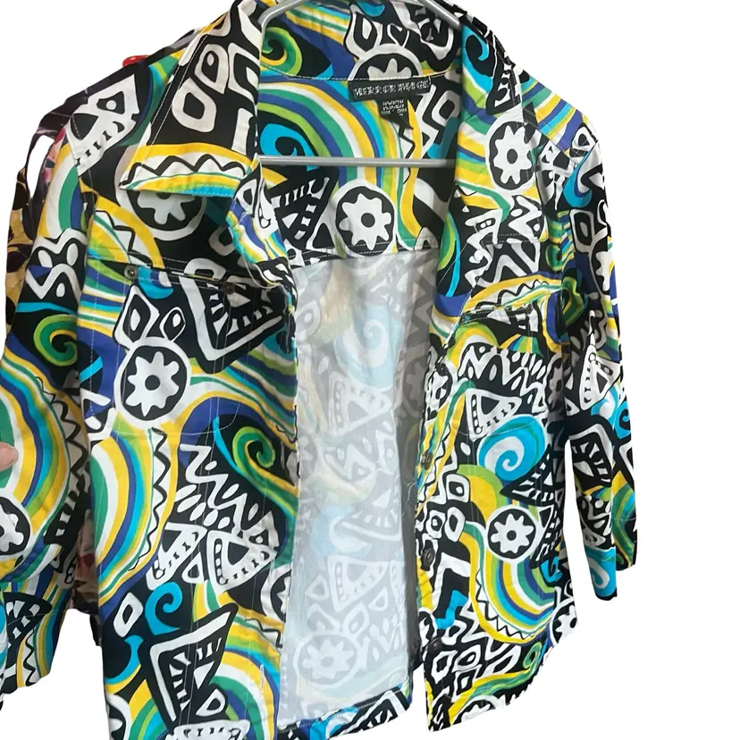 15 Vintage Abstract Mirror Image Large Blazer