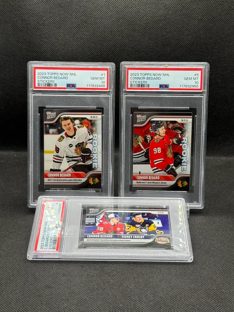 Connor Bedard Rookie Sticker PSA Lot