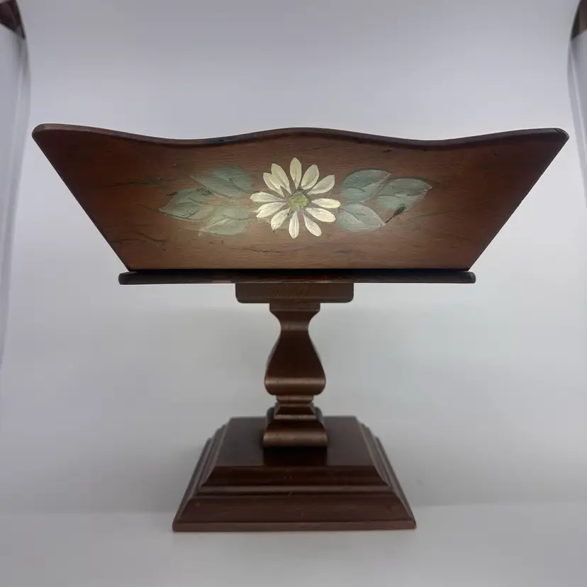Vintage Handmade Wooden Centerpiece Pedestal Bowl