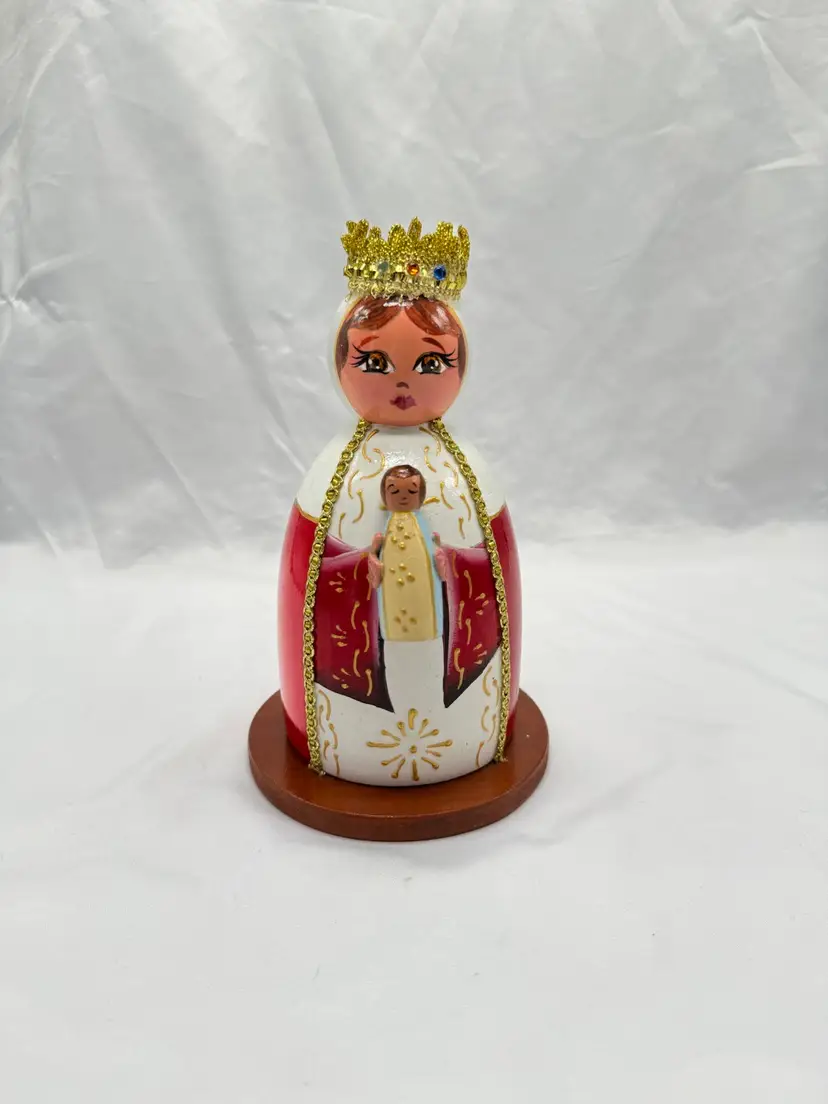 VTG Hand Painted Russian Saint Doll