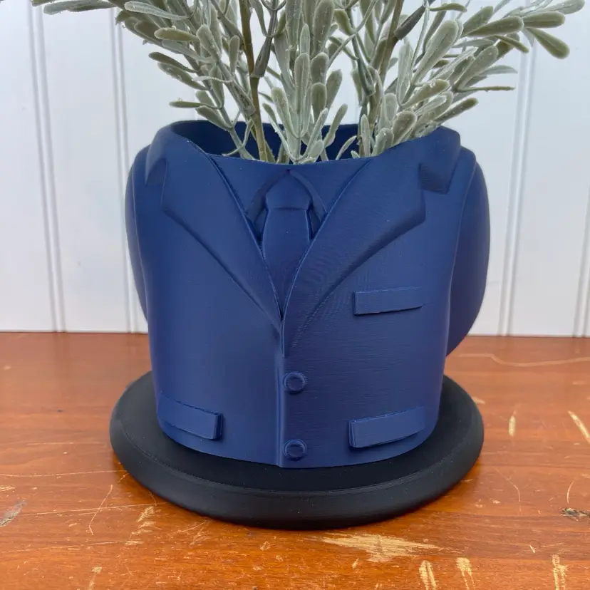 Suit Coat Indoor Planter Pot, Men’s Suit Flower Pot, 3D Printed Planter, Quirky Unique Planter