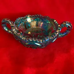 24. VTG LE Smith Teal Luster Nappy Dish