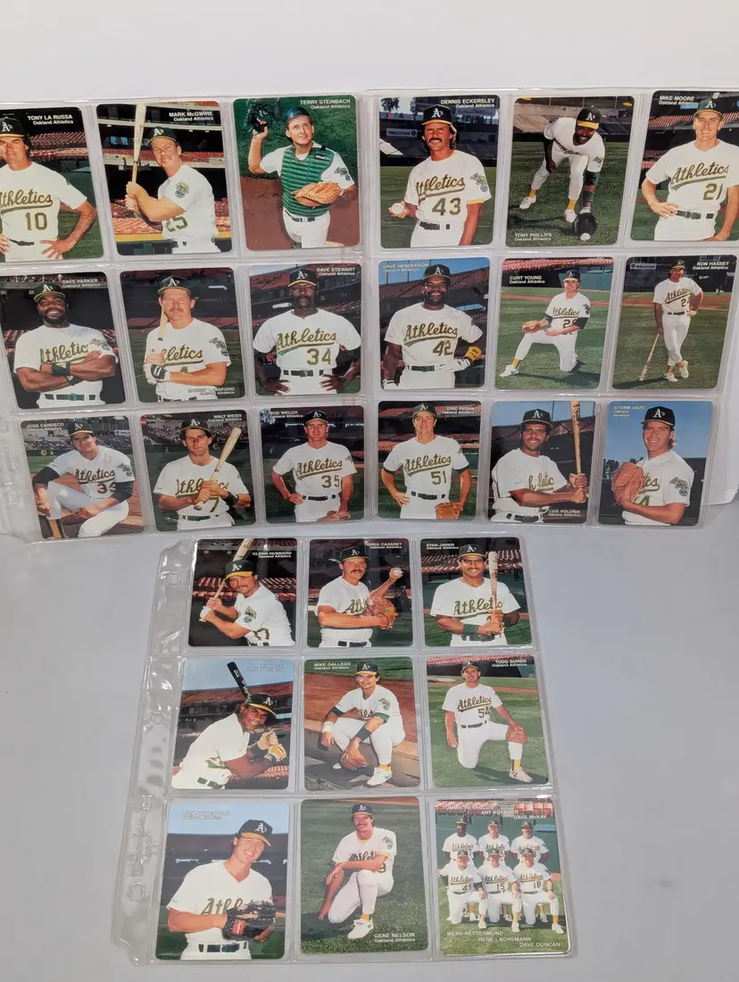 1989 Mothers Cookies Oakland A's Team 28 Card Set
