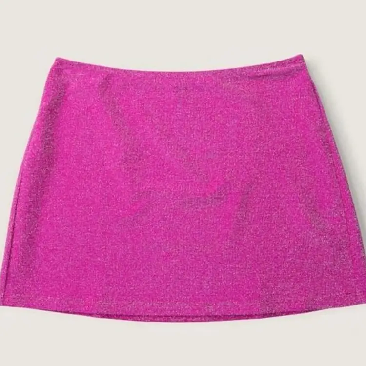 M-VICTORIA'S SECRET PINK Shimmer Swim Mini Skirt  Dahlia Magenta💖 NWT