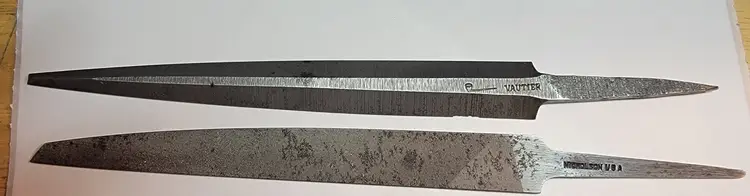 2 Swiss-Style Swiss-escapement files By Vautier And Nicholson File Co. Precision Tools