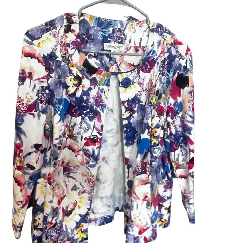 14 Vintage Coldwater Creek Career Wear Blazer Floral