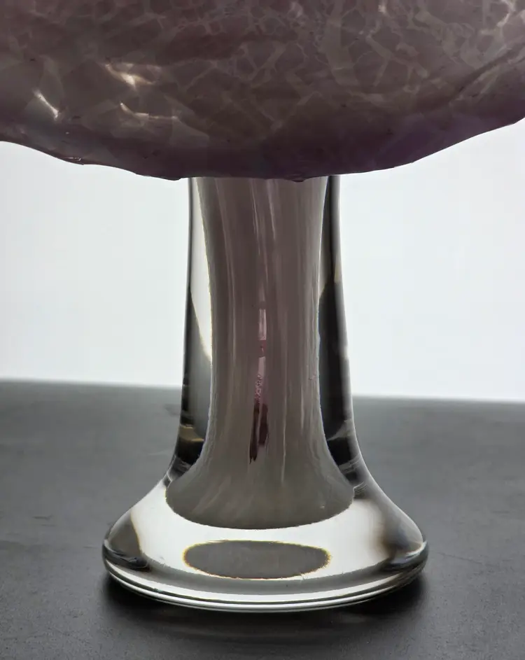 Art glass Jack in the pulpit pink vase