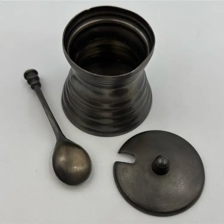 Vintage Reproduction Pewter Ware By Peerage England Jam Jar 1970