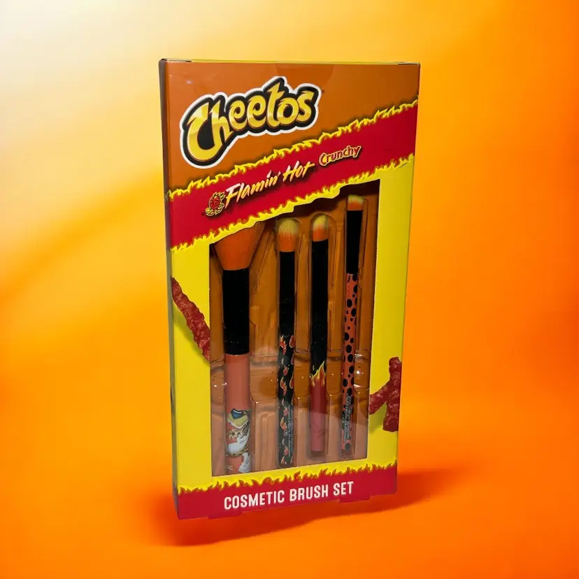Cheetos Flamin' Hot 4-Piece Cosmetic Make-Up Brush Gift Set