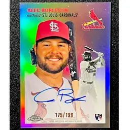 Alec Burleson RC Auto Refractor 175/199 - 2023 Topps Chrome Platinum - Rookie Autograph (on Card) - St. Louis Cardinals