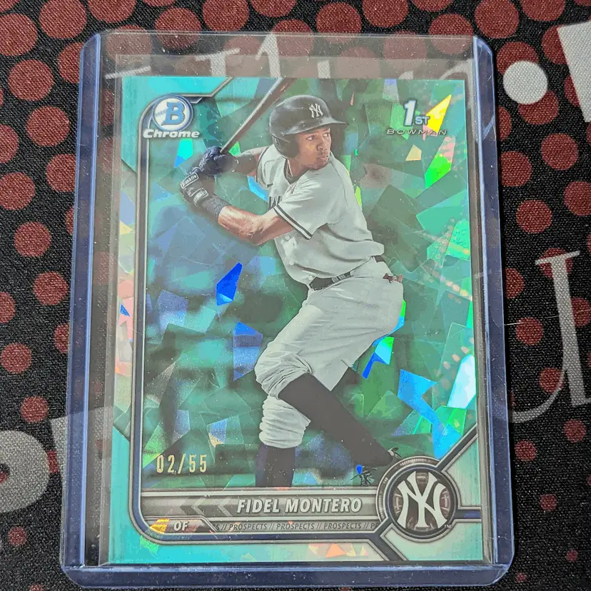2022 Bowman Chrome Sapphire Fidel Montero Aqua /55 - New York Yankees - c-135