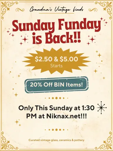 Sunday Funday $2.50 & $5 Starts Plus BIN Discount For Joining the Live!!!