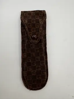 Vintage Gucci Shoe Horn In Leather Holder 5.5”