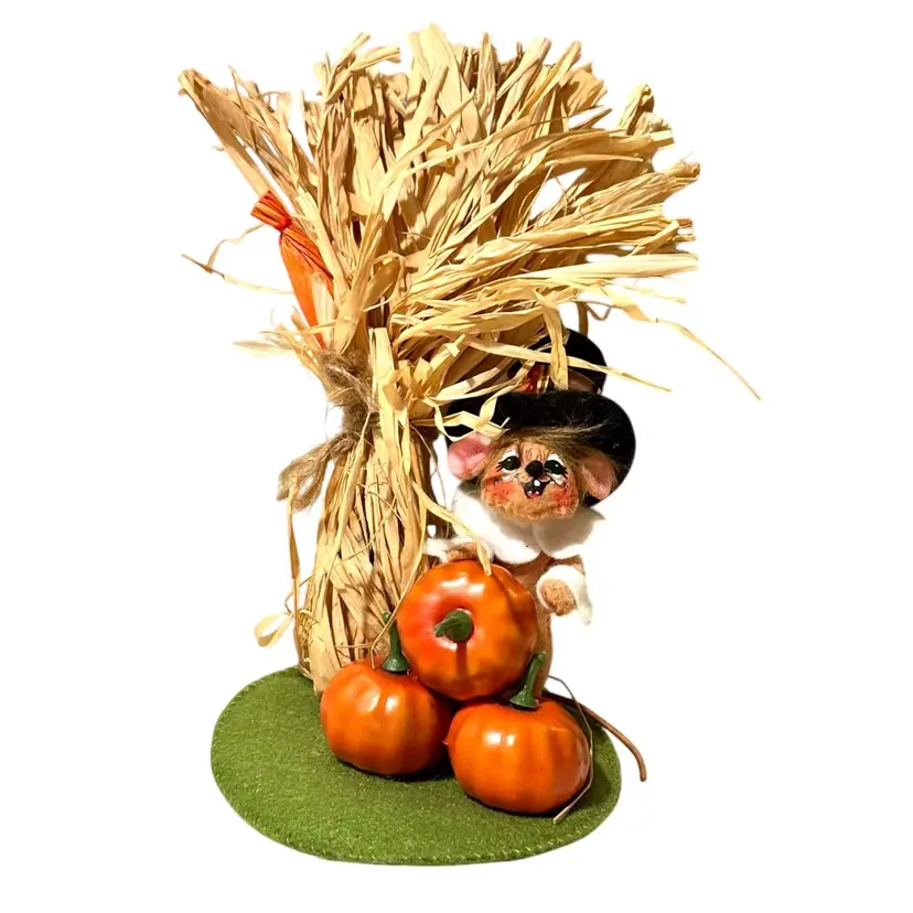 Annalee Thanksgiving Mouse Pilgrim 7” Harvest Fall w/Pumpkins 2009