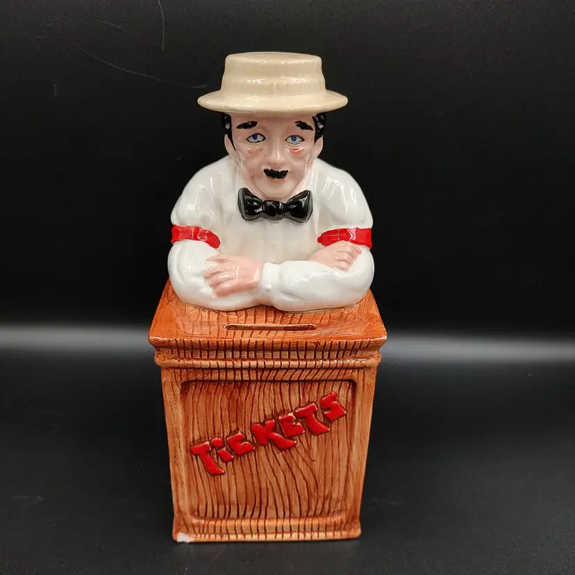 Vtg Sigma Ticket Seller Ceramic Bank