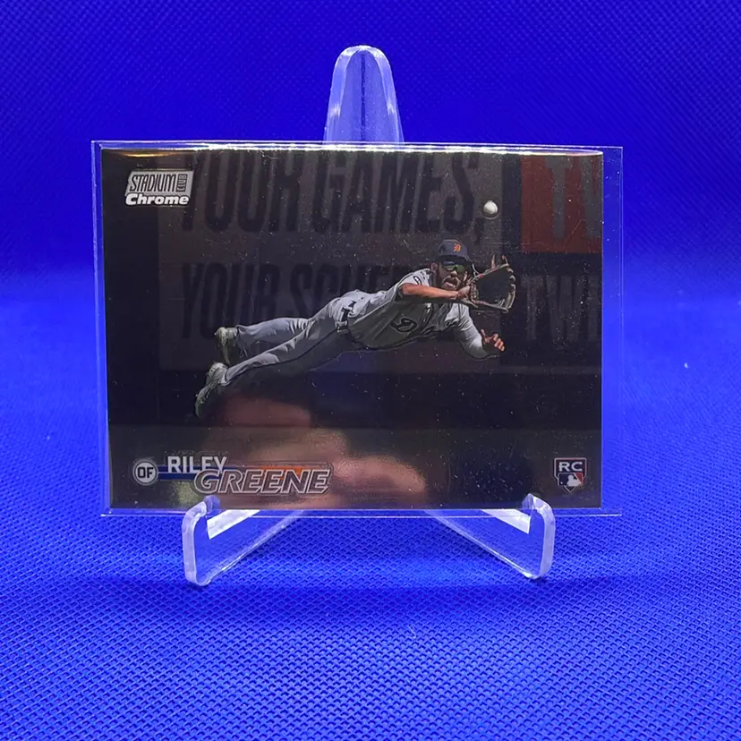 2023 Stadium Club Riley Greene Chrome RC SP Detroit Tigers