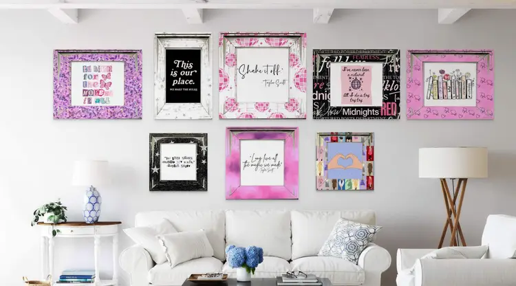 Bookshelf of Album Titles- Taylor Swift Inspired Framed Wall Art-All Eras