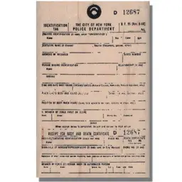 New York City Police Department Toe Tag Background Rubber Stamp - Mixed Media, Collage, Art, Junk Journal