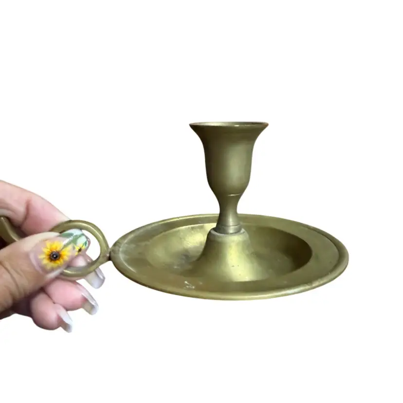 Chamber stick brass candlestick