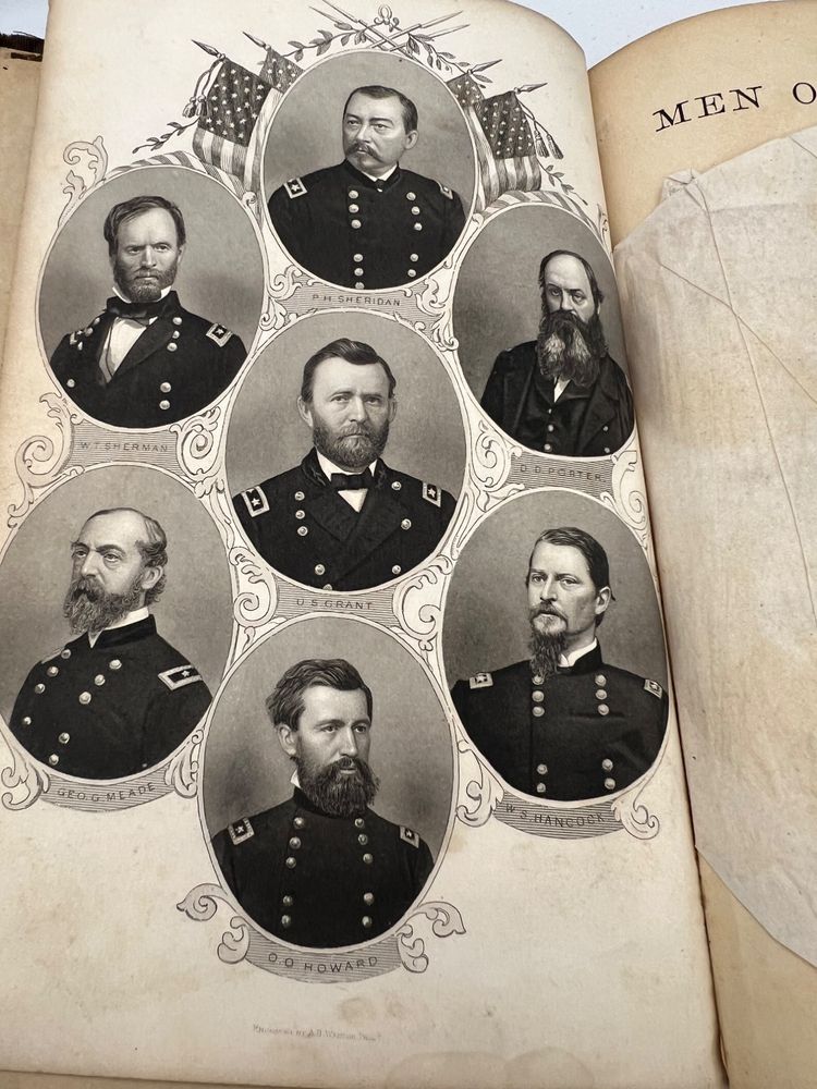 1872 Men of Our Day L.P. Brockett Civil War Leaders 42 Portraits Illustrated HC