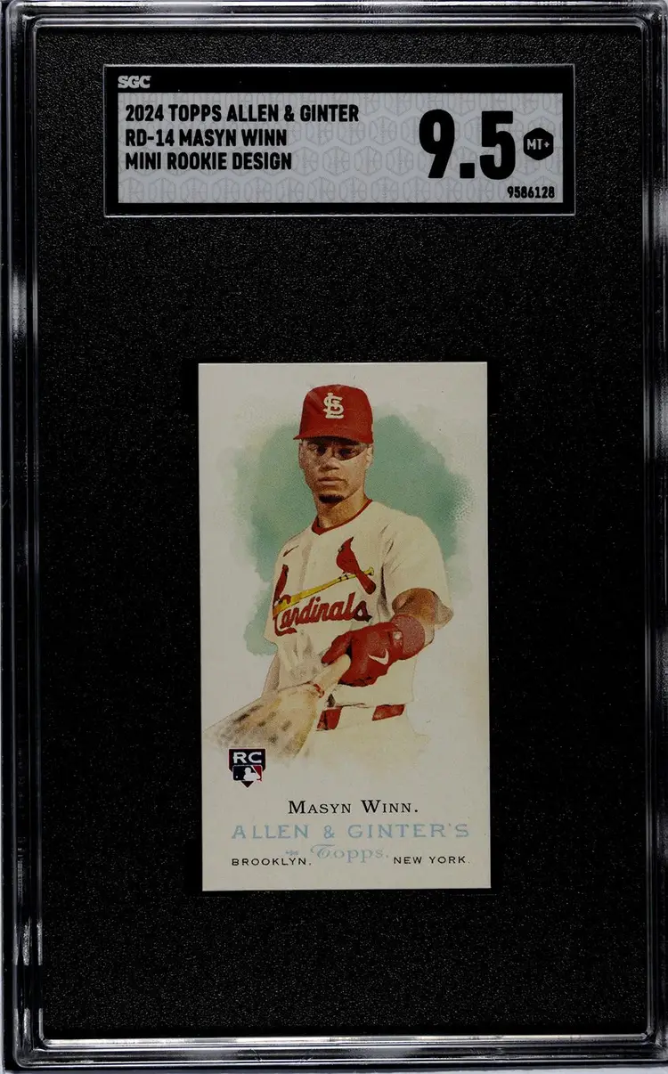 2024 Topps Allen & Ginter RD-14 Masyn Winn Mini Rookie Design SGC  9.5