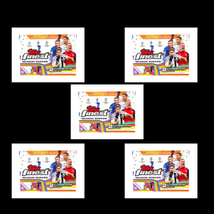 2024/25 Topps Finest UEFA Club Competitions 5 Hobby Box Live Rip (25-010)