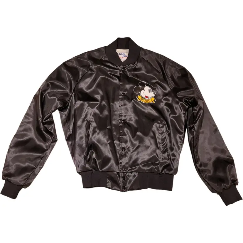 Chalk Line Vintage Disney Mickey Mouse Satin Jacket Size Medium READ