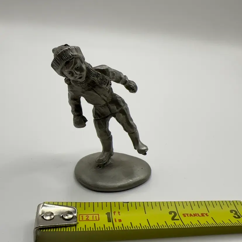 Pewter Ice Skating Boy
