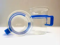 A Pair Vintage Bodom Bistro Mug Clear Glass Blueq Plastic Picard Tea Cup Star Trek Carsten Jorgensen Minimalist Modern