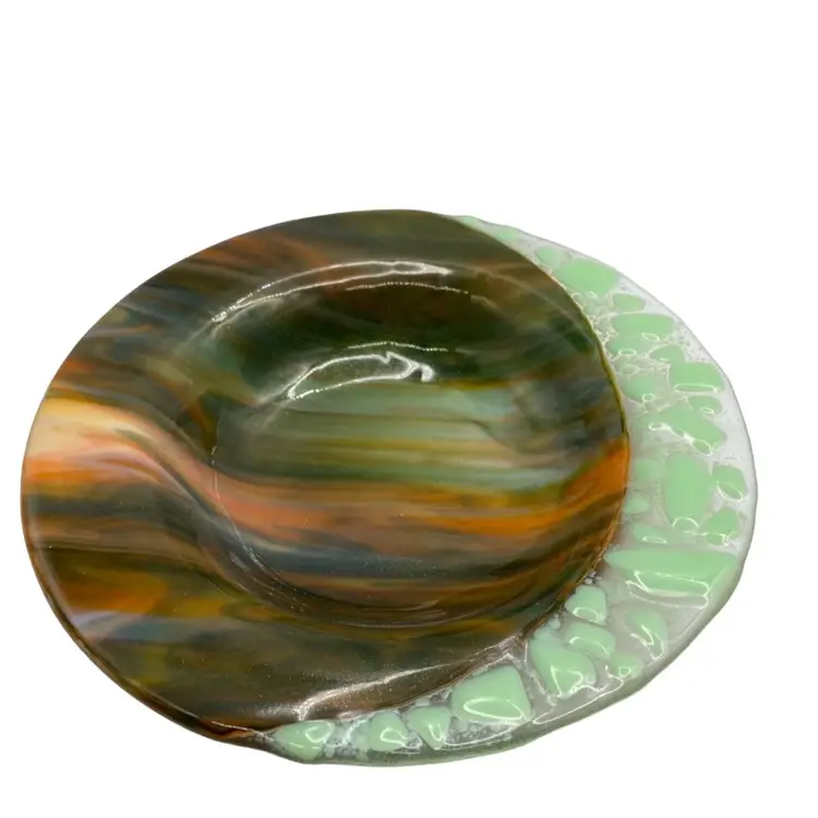 Fused Dichroic Art Glass bowl