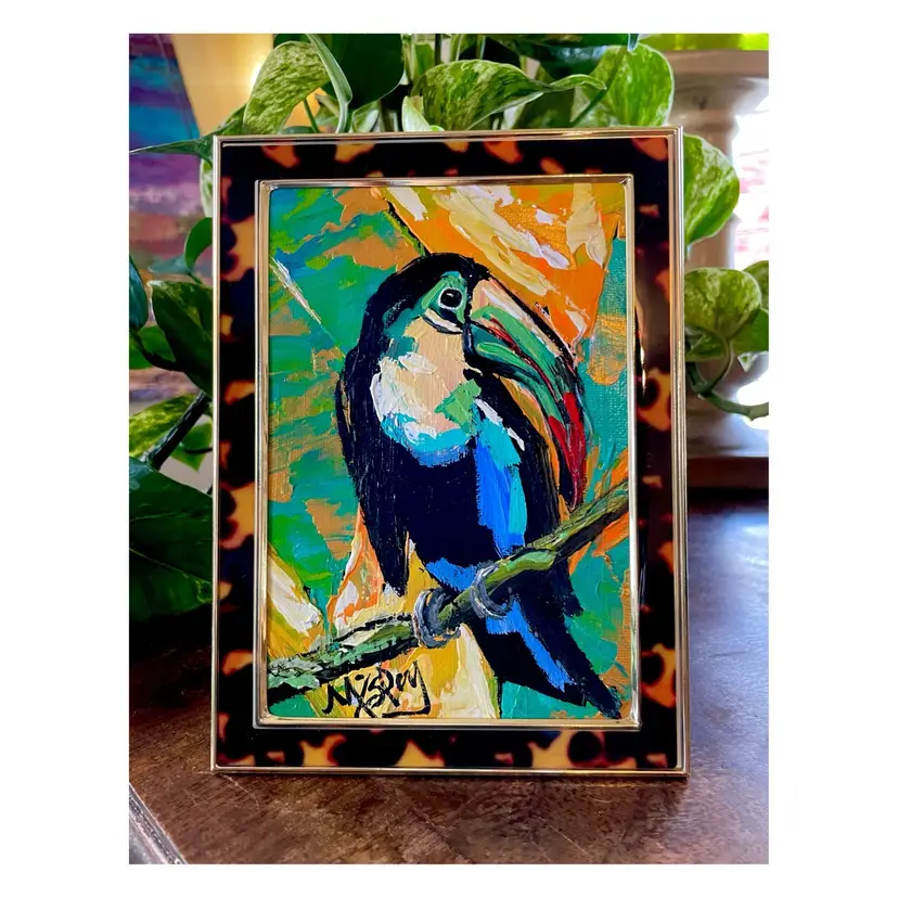 A Toucan Moment
New, Original Toucan Painting
On 5”x7” Canvas Board
In New Frame
Bird Art