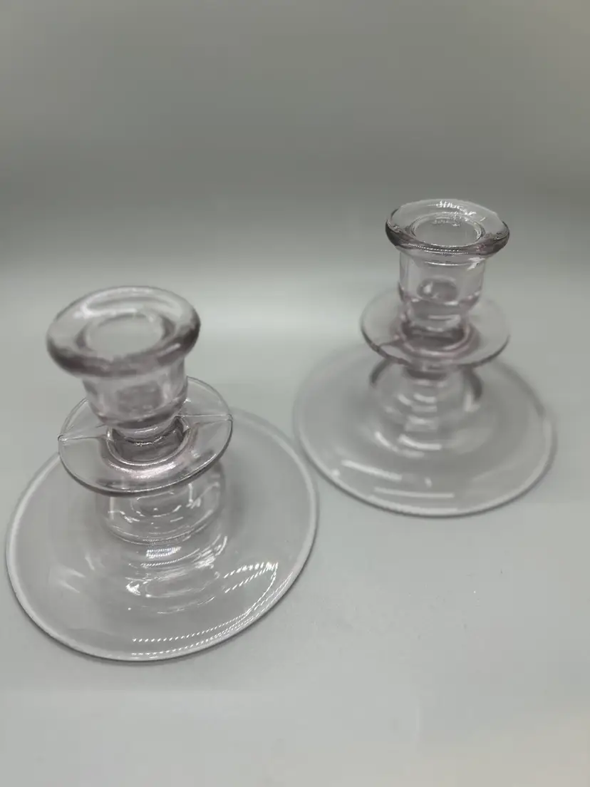 2317 Clear Candleholders 4x5”