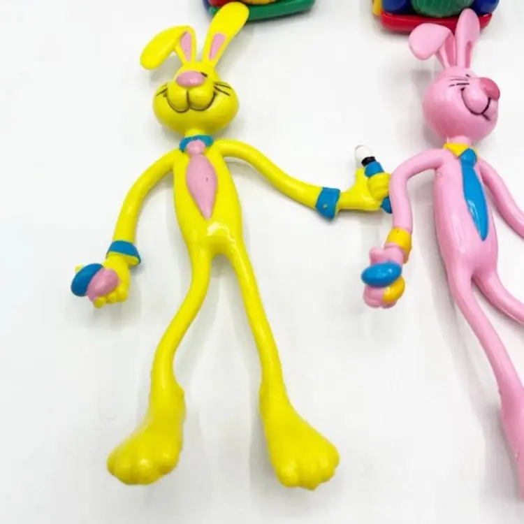 Easter Toy Lot Of 7 Basket Filler Bunny Bendy Cars Amscan Russ Etc Vintage *READ