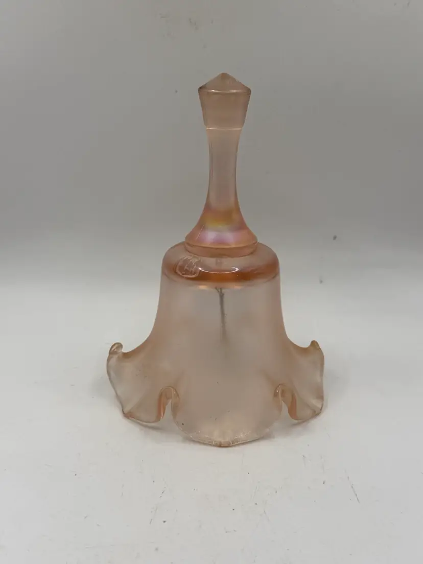 Fenton Art Glass 75th Anniversary Velva Rose carnival glass bell.