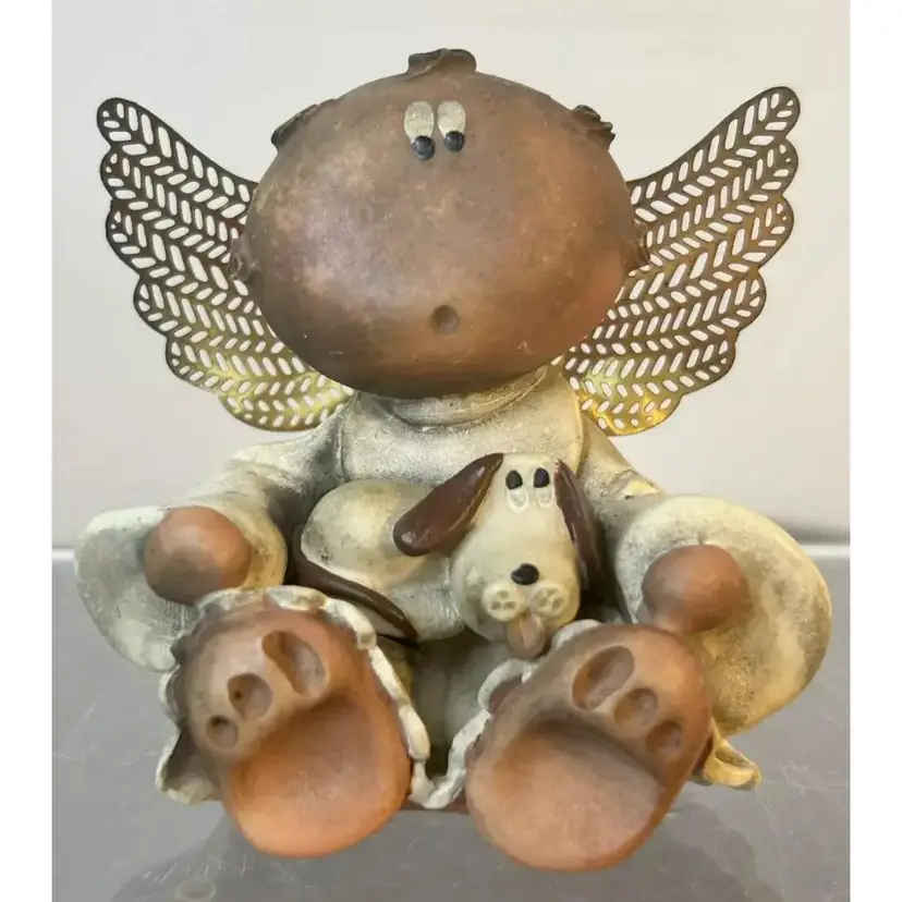 Vintage Angel Cheeks "Soiled Angel & Puppy" Kirk's Kritters Russ (c) 2001