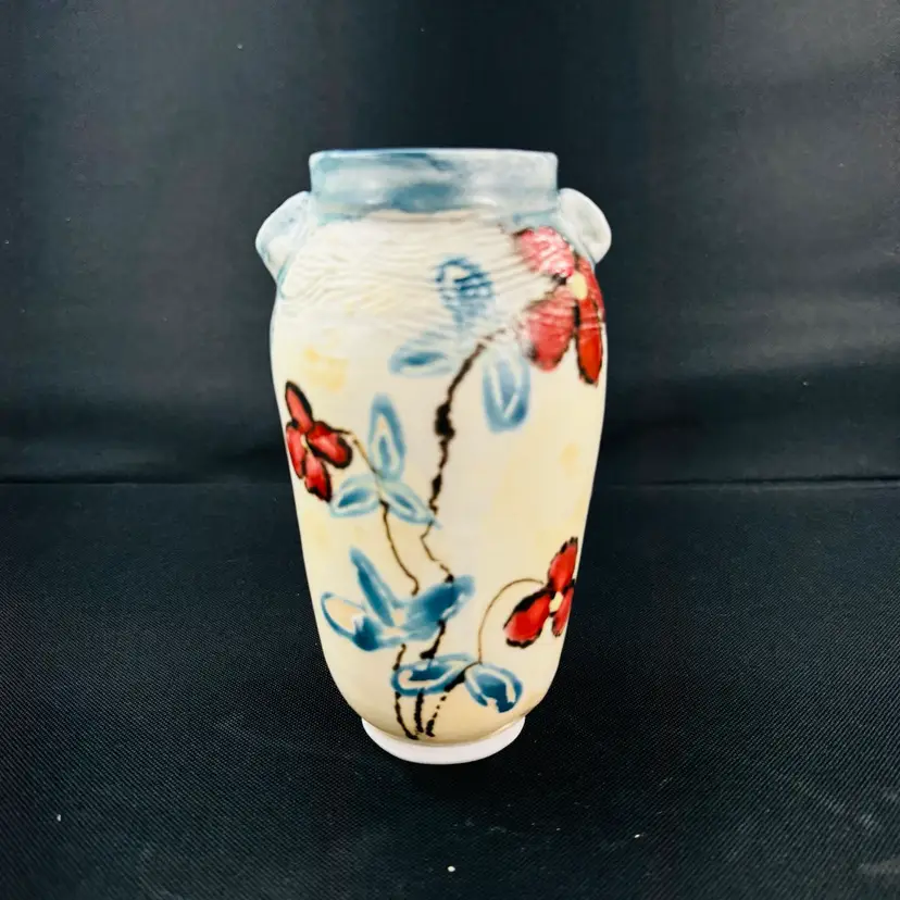 Hand Painted MCM Studio Art Pottery Vase