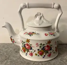 Arthur Wood Vintage Tea Pot w/Flowers #6333  # 3166
