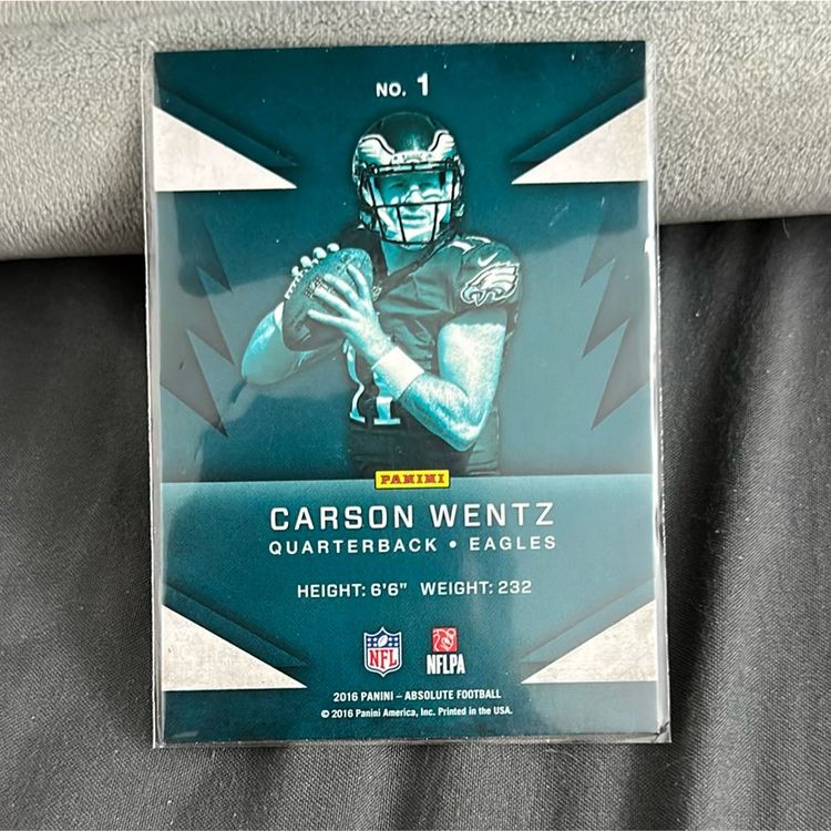 2016 Panini Absolute Rookie Roundup Carson Wentz #1 Rookie RC