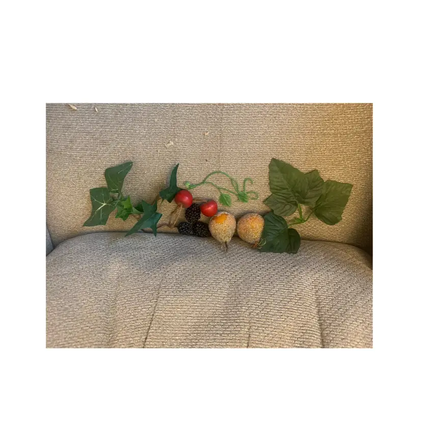 2 Pears 3 Berries 2 Cherries Pear On Pick And A Few Leaves