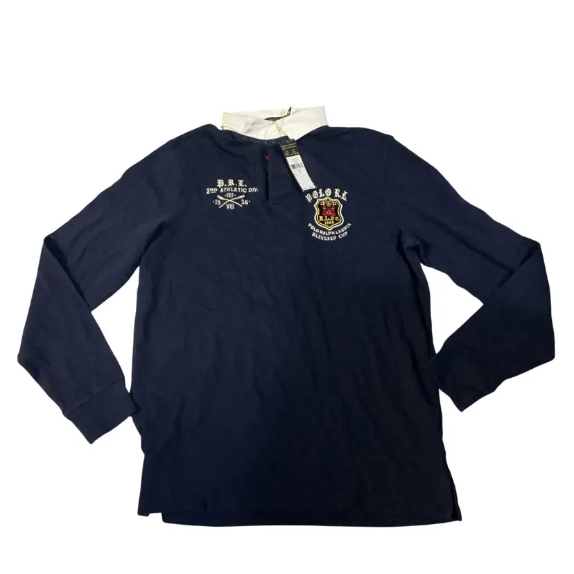 $148 Polo Ralph Laurens Rugby Long Sleeves Small New Navy