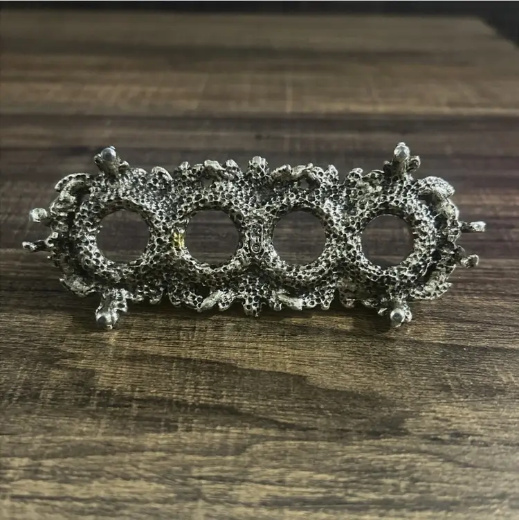 Vintage Hollywood Regency Ormolu Lipstick Holder Cherubs Filigree Vanity