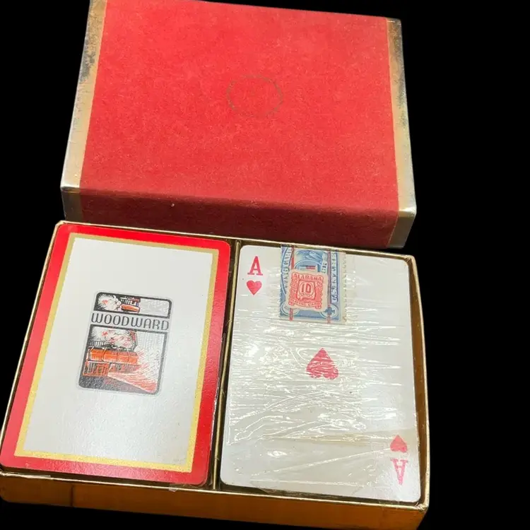 NOS VTG Woodward Alabama Playing Bridge Playing Cards Vintage Woodward Playing Cards Set