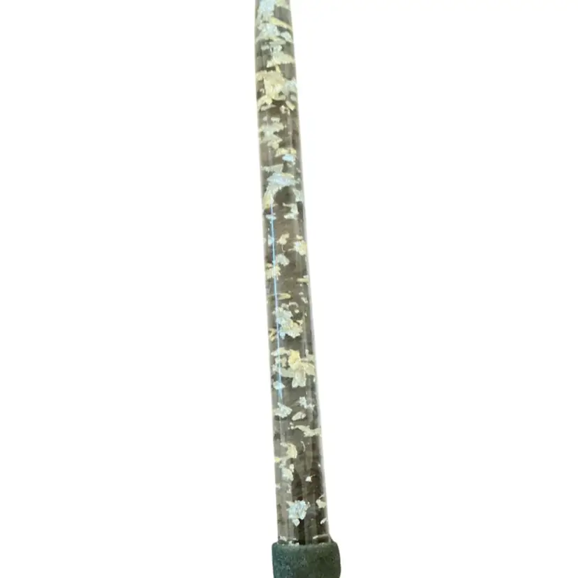12” Gold And Silver Flecked Lucite Taper Candle