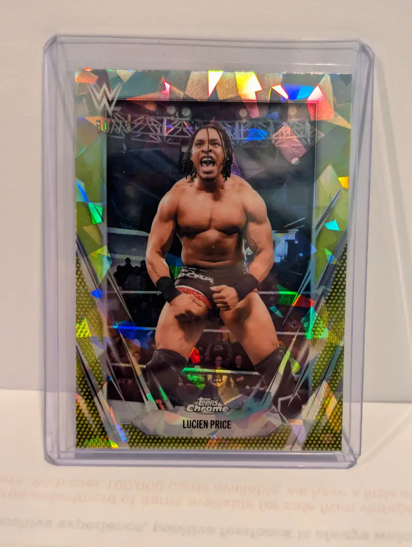 Lucien Price #/75 2026 Topps Chrome Sapphire WWE Yellow Refractor #107 - (A) - nan