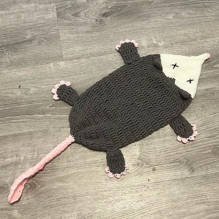 Possum Plastic Bag Holder Handmade Crochet