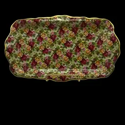 Rare Royal Albert Country Roses Chintz Sandwich Tray, 12” Wide x 7” High