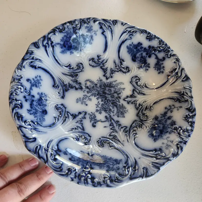 Trilby Royal Woodson Porcelain Blue Flow Bol
