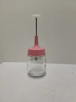 Vintage Gemco Food Nut Chopper Stainless Steel Blades Pink Retro Made In USA