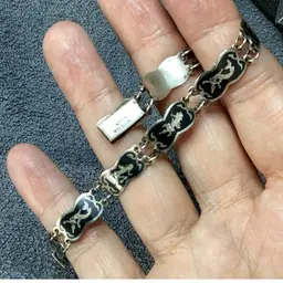 Vintage Siam Sterling Silver Bracelet 7”