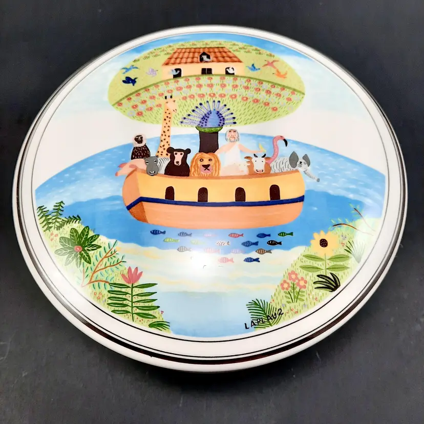 Villeroy & Boch Naif Noah's Ark Trinket Box Dish Lidded